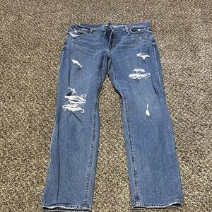 Women's Distressed Blue Jeans
